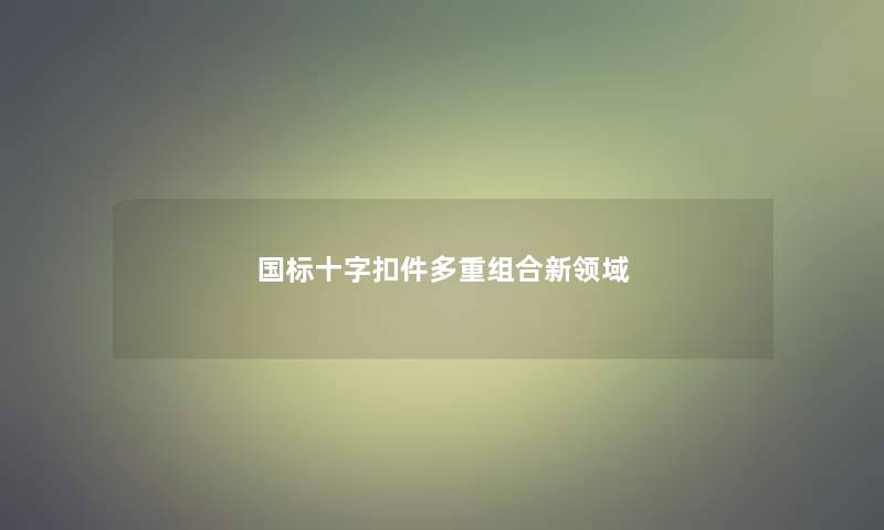 国标十字扣件多重组合新领域