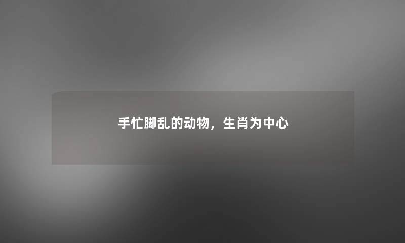 手忙脚乱的动物，生肖为中心
