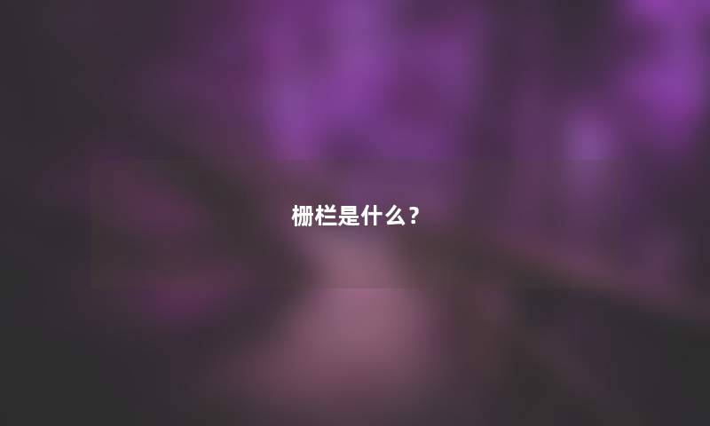 栅栏是什么？