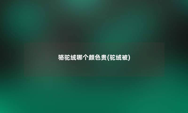 骆驼绒哪个颜色贵(驼绒被)