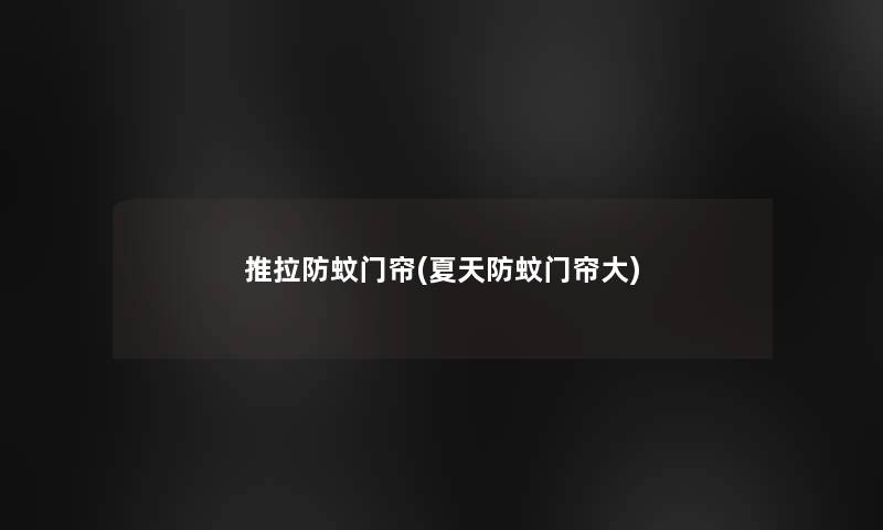 推拉防蚊门帘(夏天防蚊门帘大)