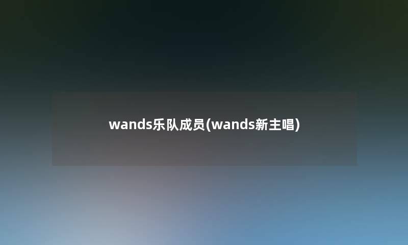wands乐队成员(wands新主唱)
